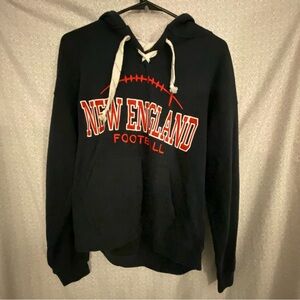 New England Football Blue and Red Hoodie Bay State Apparel Size S